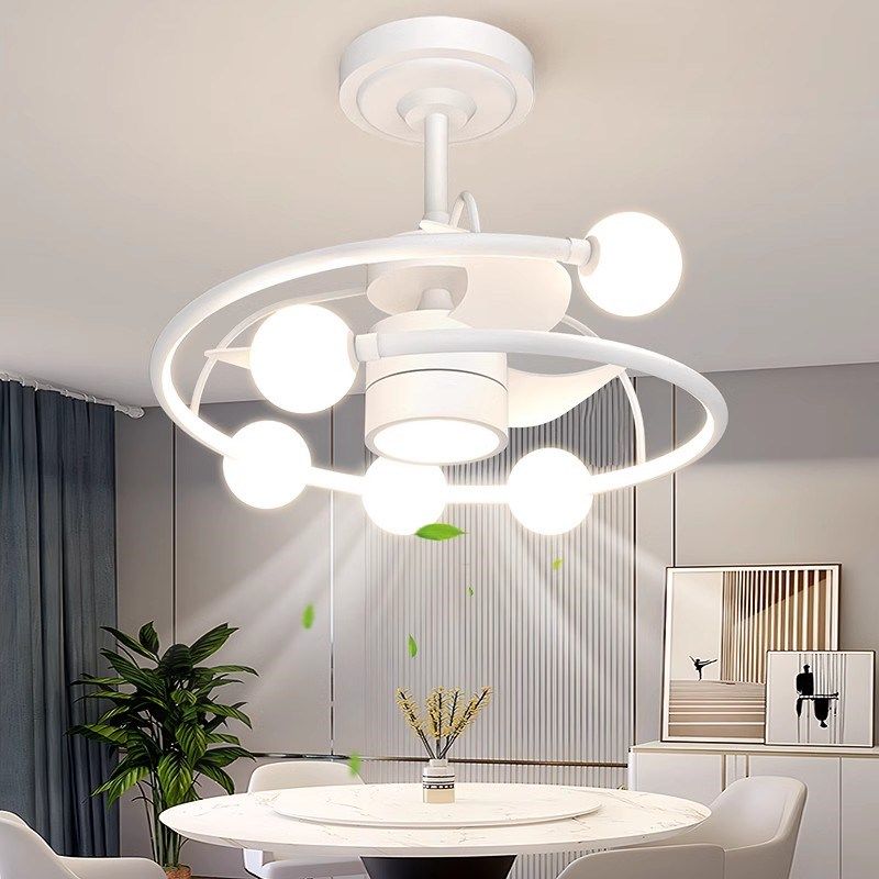 餐厅吊扇灯2024新款家用客厅卧室电扇灯摇头简约全光谱护眼风扇灯,家装灯饰光源,风扇灯,淘宝优惠券,粉丝福利购,淘宝优惠卷