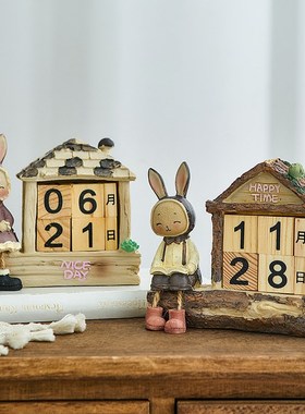 创意日历摆件桌面时间牌超市美陈装饰幼儿园美食拍照日期拍摄道具