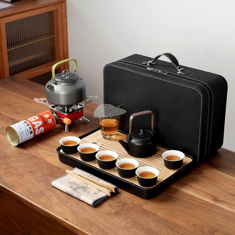 户外茶具套装便携包车载功夫野外露营泡茶带烧水壶煮茶炉旅行茶具,餐饮具,旅行茶具,淘宝优惠券,粉丝福利购,淘宝优惠卷