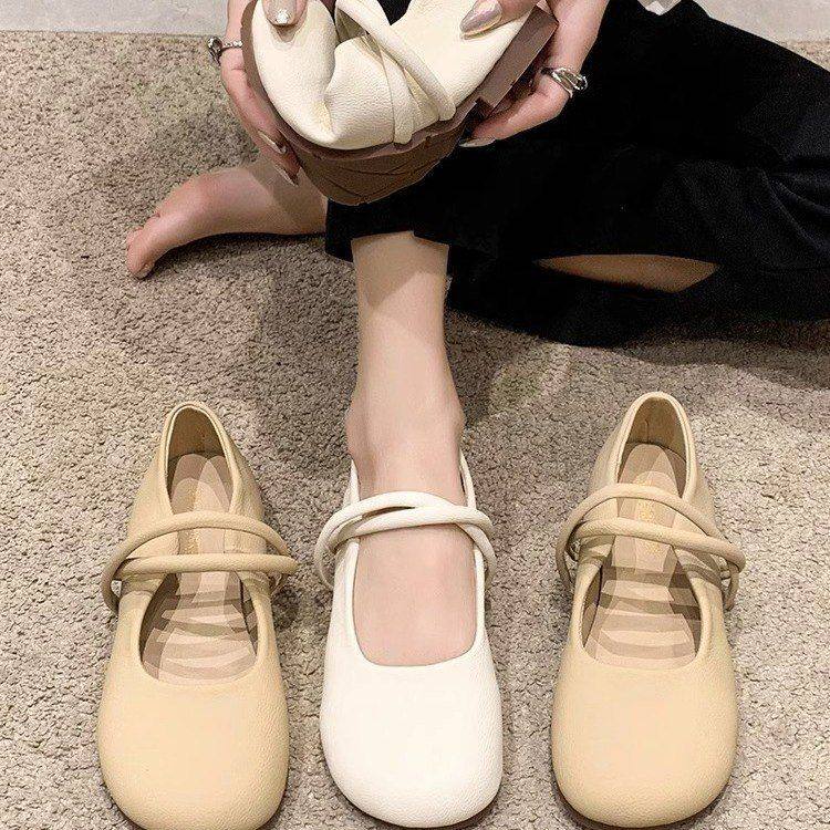 晚晚风温柔鞋女2025新款仙女风配裙子玛丽珍单鞋平底圆头豆豆鞋子,女鞋,乐福鞋（豆豆鞋）,淘宝优惠券,粉丝福利购,淘宝优惠卷
