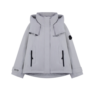 【六月粉丝专享】新款短款户外工装风连帽羽绒服50344