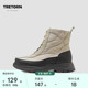 巴恩风 TRETORN男女高帮马丁靴子厚底增高情侣户外加绒雪地靴
