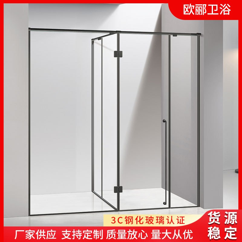 简易T形淋e浴房一体式不锈钢型材浴室卫生间整体淋浴房隔断阻断