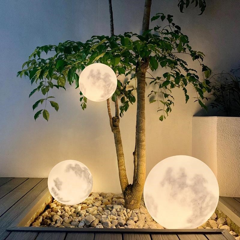 景观露营月d球灯户外防水太阳能庭院灯花园造景布置氛围草坪落地