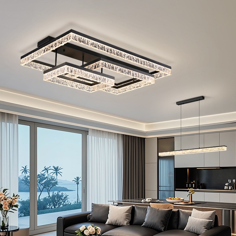 意式客厅吸顶灯轻奢感2024新款现代简约主灯全V屋灯具套餐组合