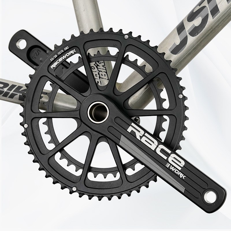 公路车牙盘双盘50T52T53T42T44T40曲柄10s11s12速中空一Y体CNC单