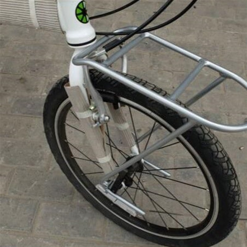 SP8前货b架20寸折叠车D8前架车筐架铝合金衣架KAA084碟刹V刹货架