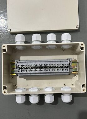 10*120带四进四出2020户外分线盒UK2.5B防水接线盒mm75PF*端子
