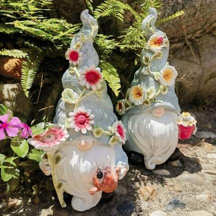 太阳能花园地精灵甘道夫摆件庭院阳台幼儿园户外卡通人物装饰家居