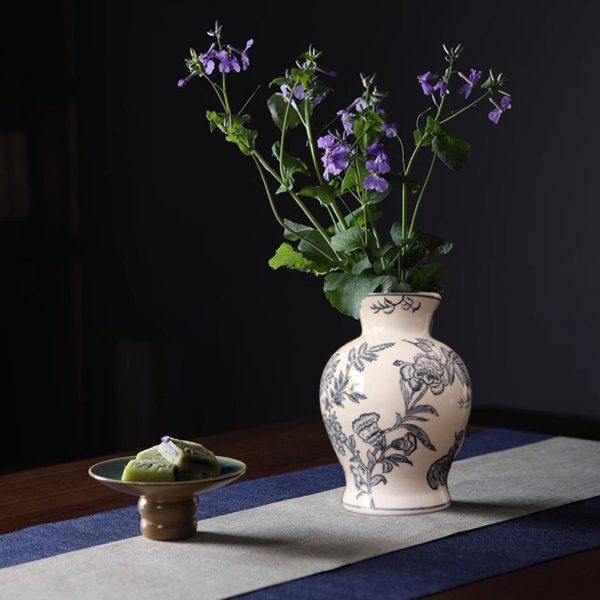 新中式青花瓷玄关花瓶摆件客厅陶瓷餐桌装饰花器茶室桌面水培摆设,家居饰品,花瓶,淘宝优惠券,粉丝福利购,淘宝优惠卷