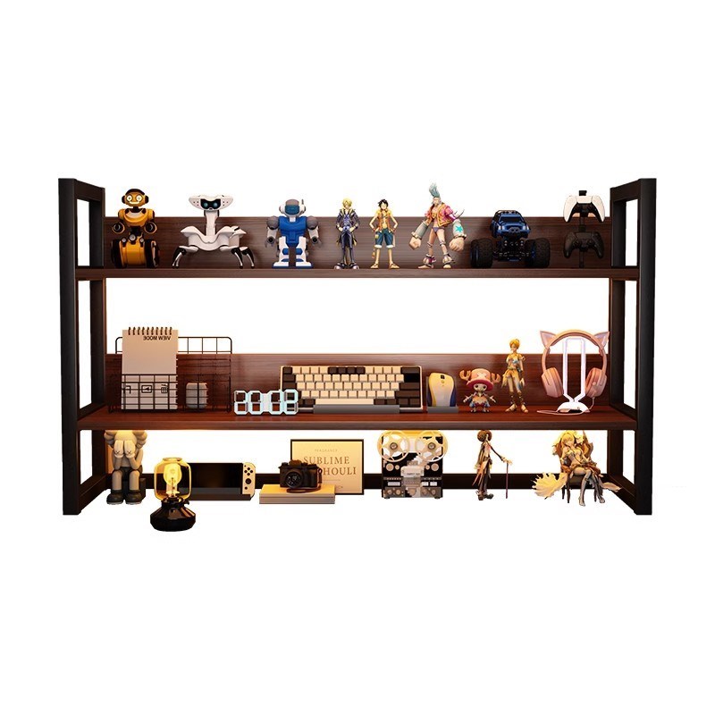 桌面多层简约书架多功能学生书桌上收纳置物架铁艺洞Y洞板可放桌