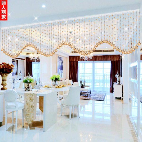 ll珠帘水晶隔断帘子门帘珠子挂帘客厅玄关轻奢免打孔餐厅卧室卫生,居家布艺,珠帘/挂帘,淘宝优惠券,粉丝福利购,淘宝优惠卷