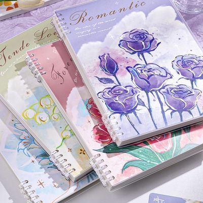 B5百花不硌手活页本可拆卸线圈笔记本本子a4初中生记事纸a5高中生