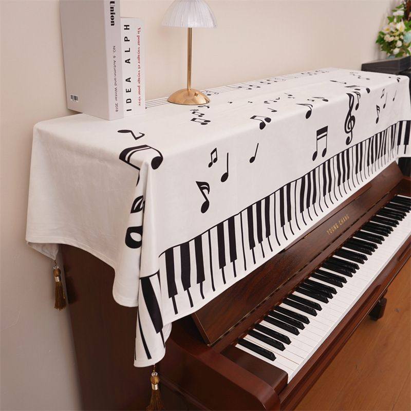 现代简约钢琴盖布电子半罩ins布北欧轻奢键盘防尘罩凳子套罩