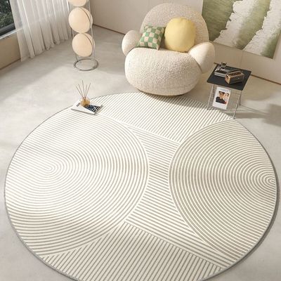 圆形地毯高级感客厅茶几椅子垫卧室电脑椅梳妆台脚垫书房转椅地垫