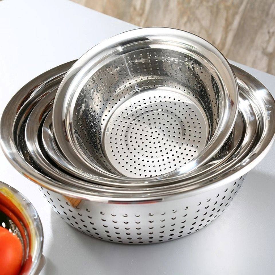 304不锈钢洗菜盆沥水盆水果淘米超厚和面盆调味多用盆食品级漏盆,餐饮具,盆,淘宝优惠券,粉丝福利购,淘宝优惠卷