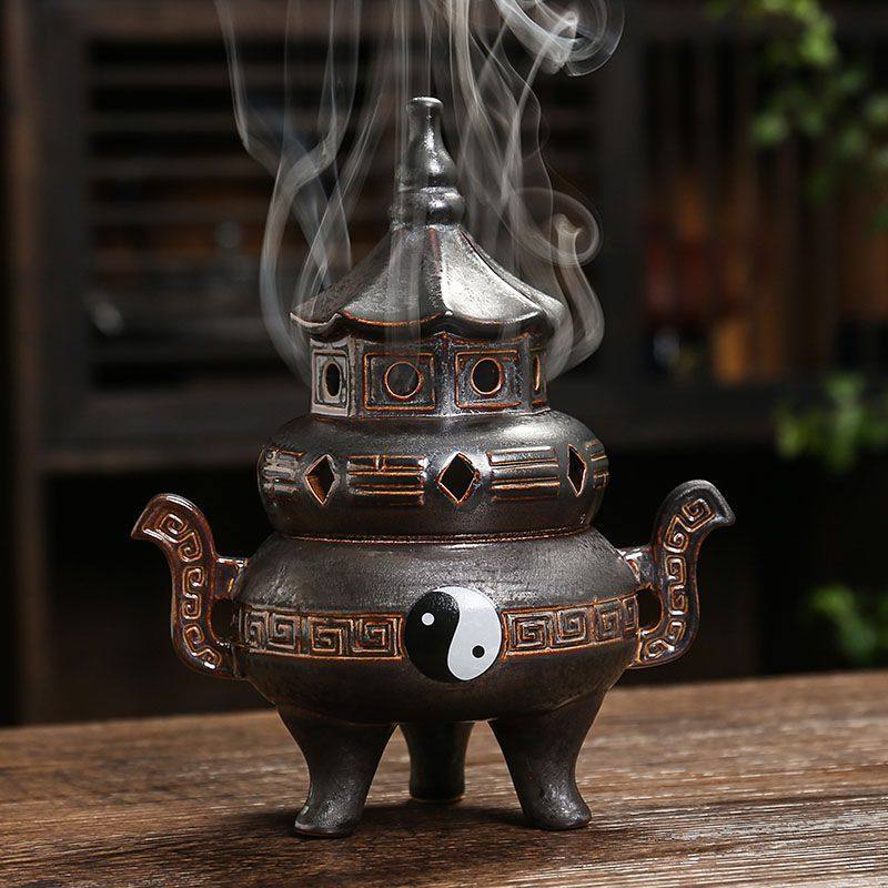 新款太极八卦香薰炉陶瓷家用室内沉香供佛檀香炉盘香炉摆件,餐饮具,茶道/香炉,淘宝优惠券,粉丝福利购,淘宝优惠卷