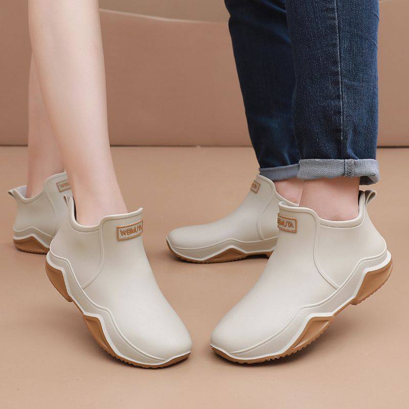 韩版雨鞋女时尚外穿短筒情侣雨靴保暖平底防水厨房工作洗车胶鞋男,流行男鞋,雨鞋,淘宝优惠券,粉丝福利购,淘宝优惠卷