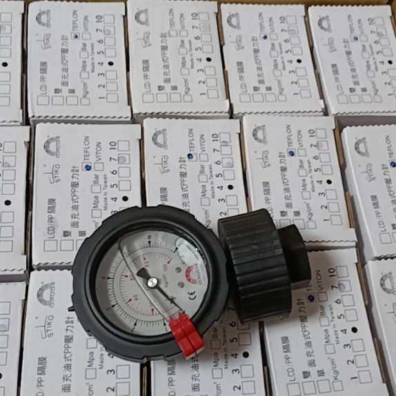普通加 工径向SAFE压力表轴向螺纹连接 塑胶隔膜pp外壳耐震负压