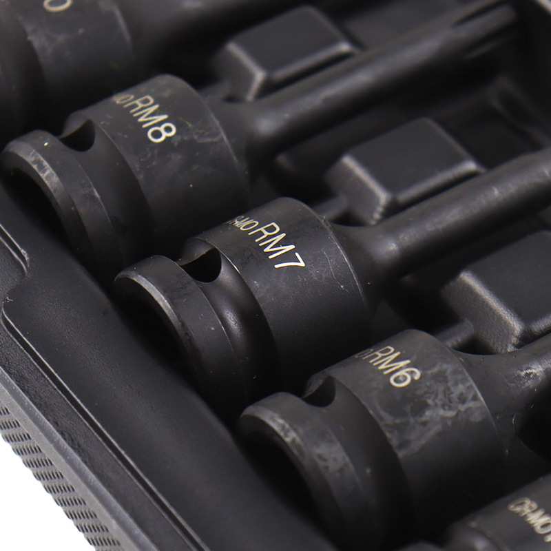 易尔拓 YATO 1/2大飞风动花键型套筒批头组套 铬钼钢气动压批套筒