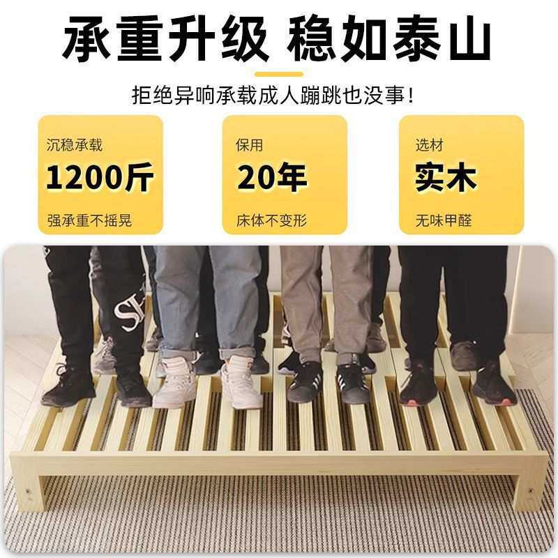 Tal实木竖拉折叠床可伸缩床架无床头伸缩沙发床两用收缩床抽拉榻