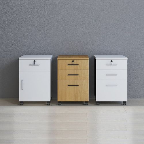 南京办公家具职员文件柜桌下活动柜三抽移动储物柜带锁办公室矮柜