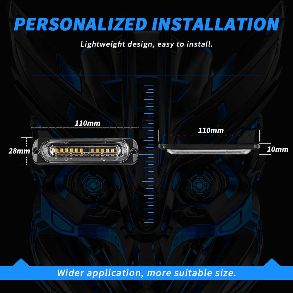 DXZ手动遥控一拖四爆闪灯12LED*4pcs中网格栅灯日间行车灯车外频