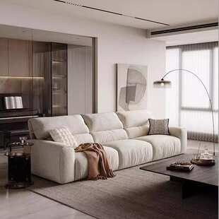 网红直排猫抓布灯芯绒布艺复古绿色沙发法式实木沙发小户型奶油风