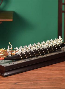 赛龙舟摆件工艺品端午节中秋节办公桌摆设中国传统节日礼品划龙船