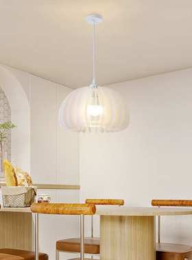 餐厅吊灯创意个性现代简约白色南瓜餐桌吧台灯北欧网红led饭厅灯