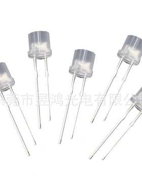 f5平头雾状白光 白色led灯珠 5mm发光二极管led厂家直销