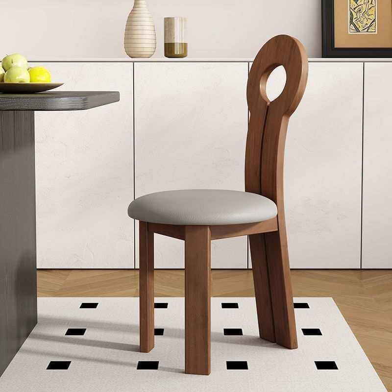 法式设计师中古复古餐椅靠背椅靠背家用北欧化妆简约实木钥匙椅子