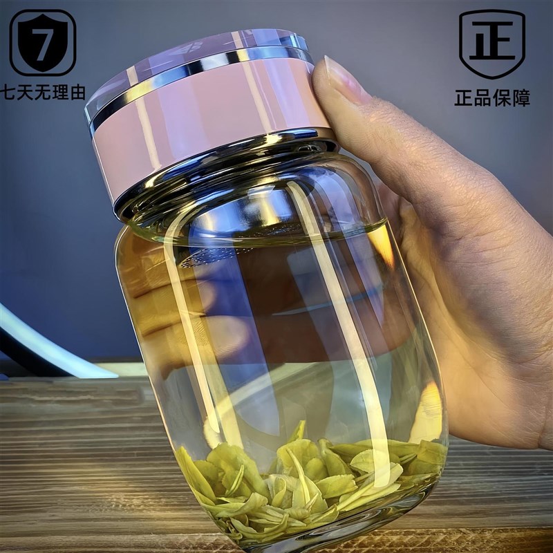 玻璃水杯女款高颜值便携胖胖耐高温玻璃防爆户外2024新款女士杯子图片
