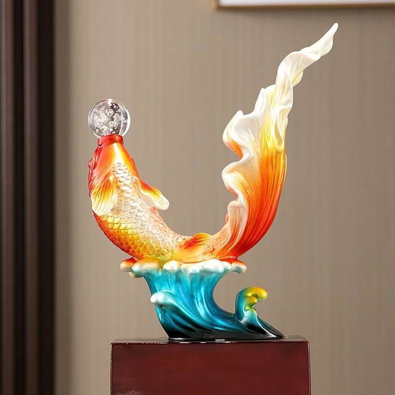 年年有余鲤鱼招财摆件家居客厅酒柜装饰品乔迁新居办公桌开业礼物,家居饰品,装饰摆件,淘宝优惠券,粉丝福利购,淘宝优惠卷