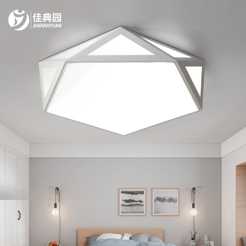 创意几何吸顶灯led简约现代个性北欧主卧室灯铁艺大气办公室灯具
