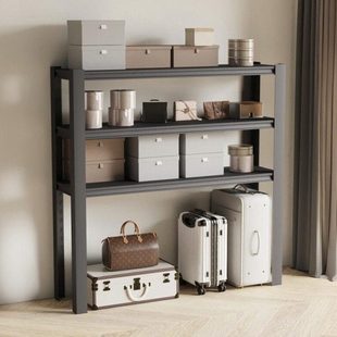 家用置物架货架落地多层下空式架子行李箱收纳架厨房阳台高脚铁架