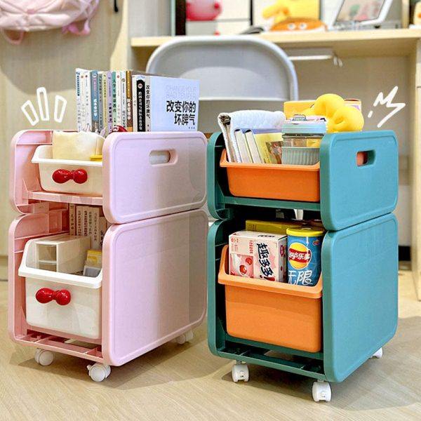 宿舍桌下书架落地儿童书桌面置物架可移动小推车放书包书本收纳架,家庭/个人清洁工具,脸盆架,淘宝优惠券,粉丝福利购,淘宝优惠卷