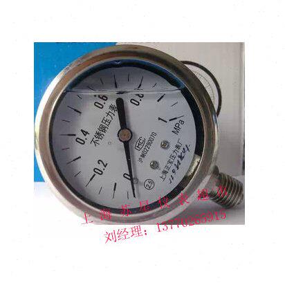 上海正宝压力表 不锈钢压力表Y-100BF 0-6MPA