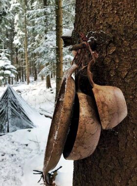 芬兰产Kupilka北欧休闲野餐 K14/44/55混木杯盘勺BC露营户外餐具