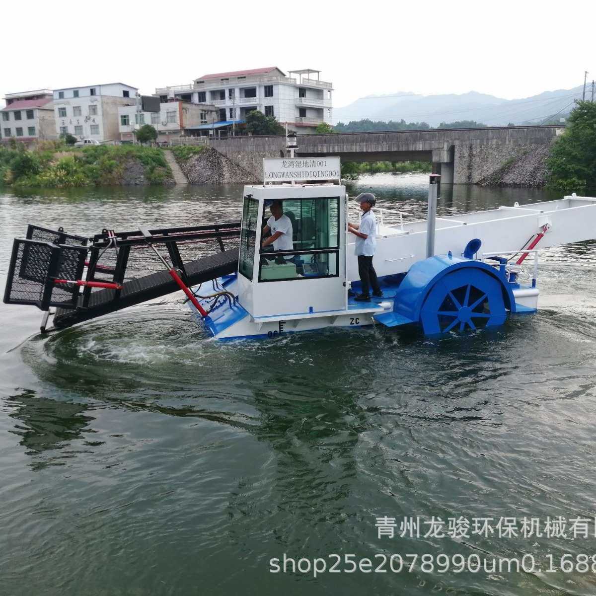 四川水电站上游漂浮垃圾打捞 水面保洁船厂家