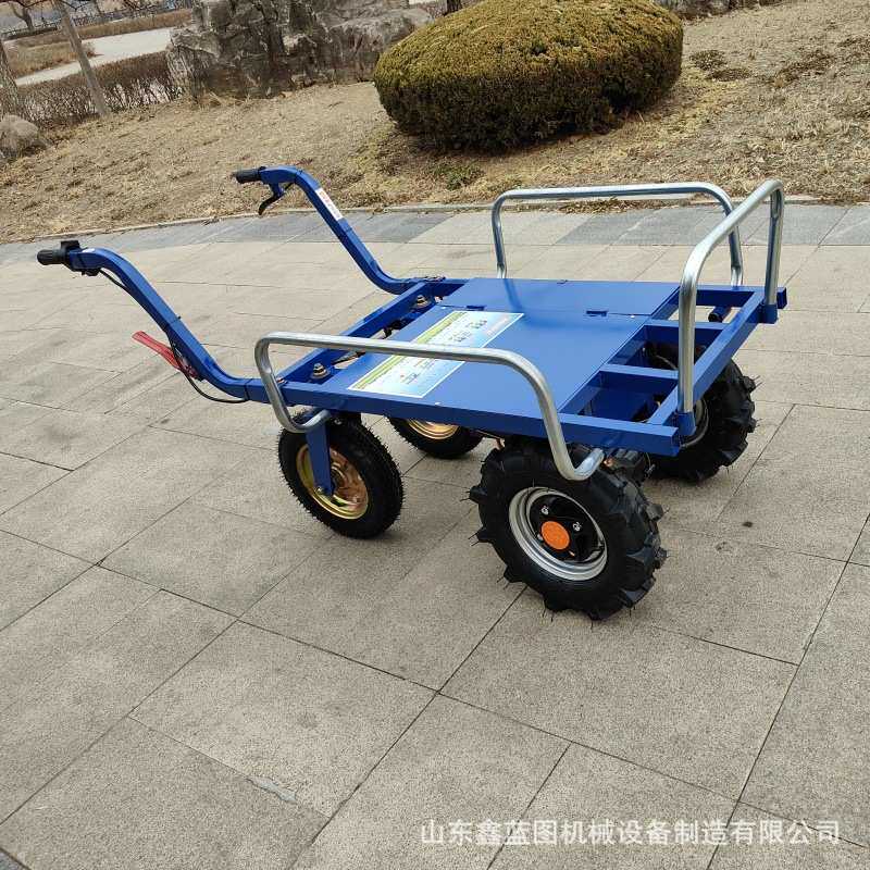 农田窄路适用48V电动助力独轮手推车高低速档位大载重带空档