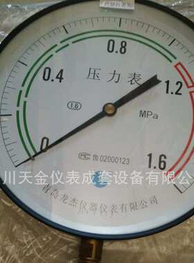 现货 Y-250压力表 0-1.6MPA径向气压表高精度指针式压力表水压