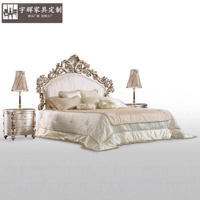 欧式床双人床法式新古典实木雕花床1.8米布艺奢华婚床主卧2米大床