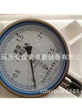 耐震压力表不锈钢天府压力表四川天府仪表压力表YN-150BF径向螺纹