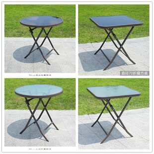 户外小圆桌露天花园休闲区布置一桌二椅阳台茶桌奶茶店铺外摆桌椅