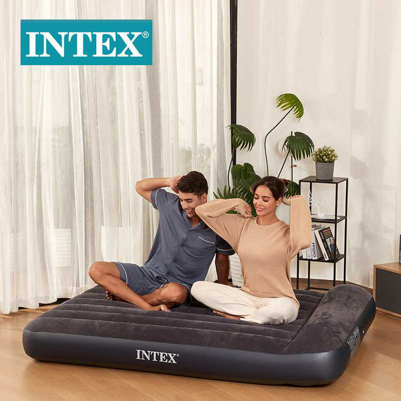 INTEX充气床垫双人气垫床单人加大简易便携加厚内置枕头充气床