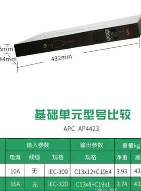 APC   双路冗余切换电源  AP4423A