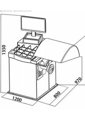 亚美高AMERIGO  豪华型电磁刹车专业轮胎平衡机 AMG-520
