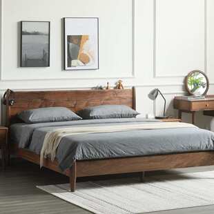 北美FAS黑胡桃木床全实木简约北欧1 . 8米新中式卧室双人主卧大床