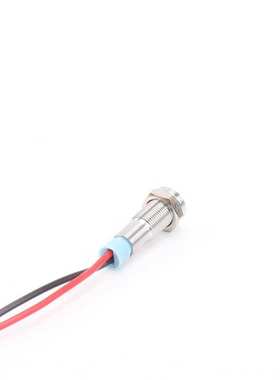 LED设备电源指示灯 6MM指示灯焊线蓝色 金属信号灯防水带线指示灯